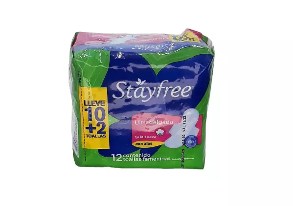 TOALLA STAYFREE ALAS ULTRADELGADA X 10