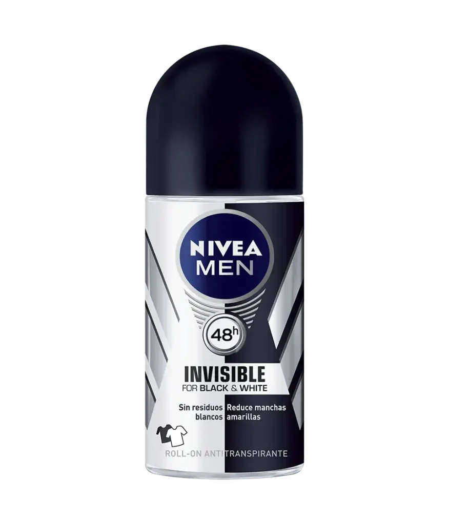 NIVEA FOR MEN ROLLON INVISIBLE BLACK WHITE 50 ML