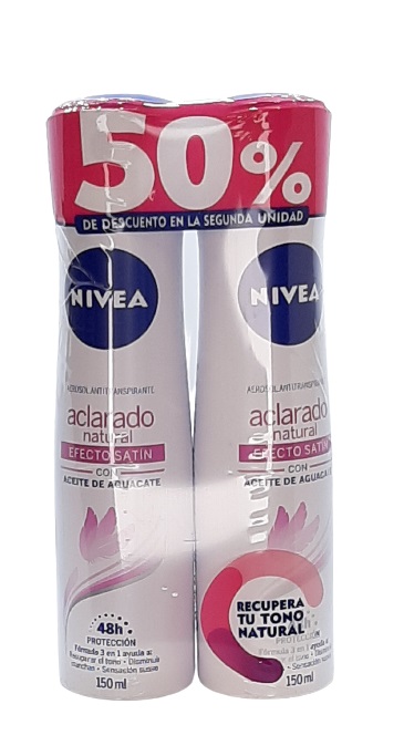 NIVEA SPRAY ACLARADO SATIN COMBO X 2