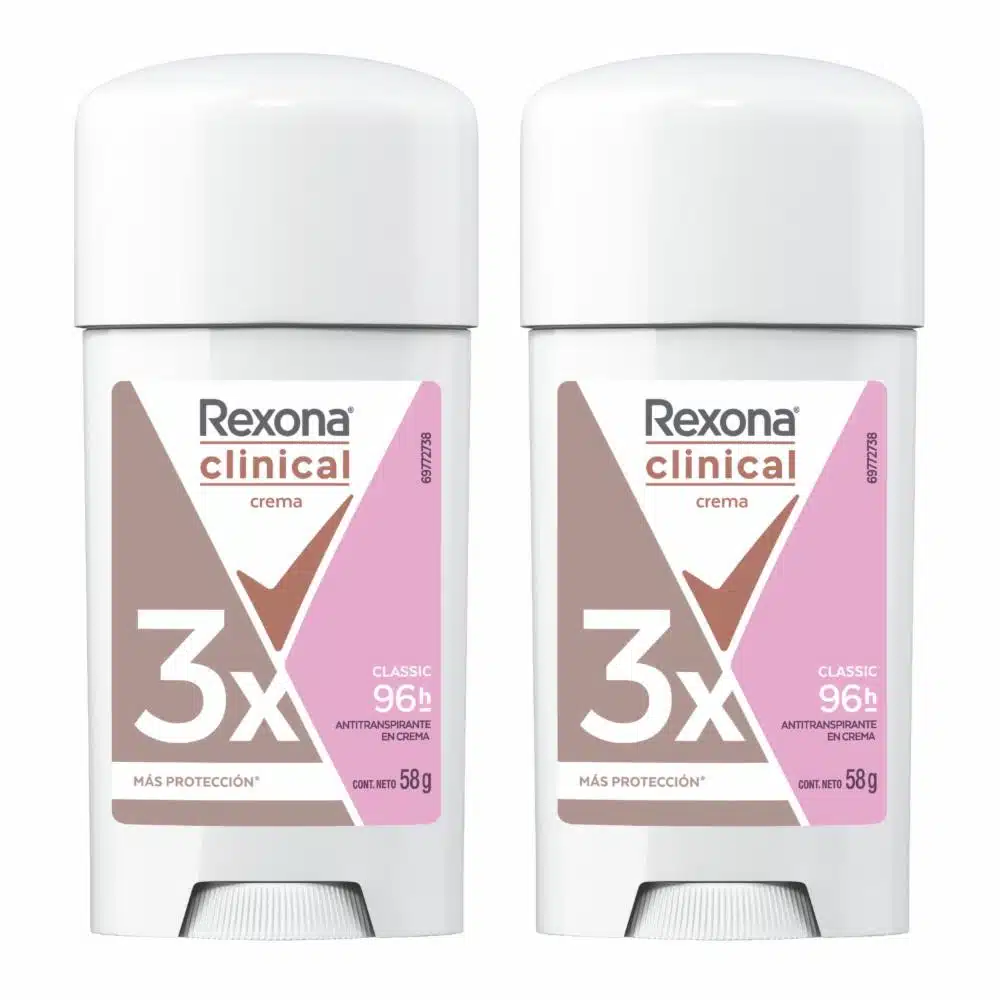 REXONA CLINICAL BARRA CREMA CLASICC COMBO X 2