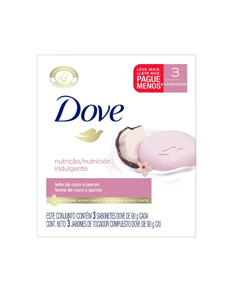 DOVE JABON DELICIOUS CARE COCO X 3