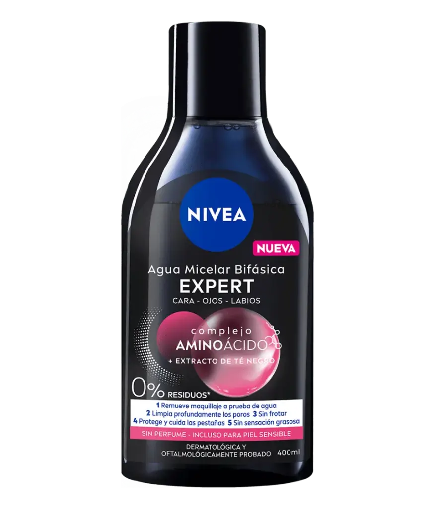 NIVEA AGUA MICELAR BLACK EXPERT 400ML