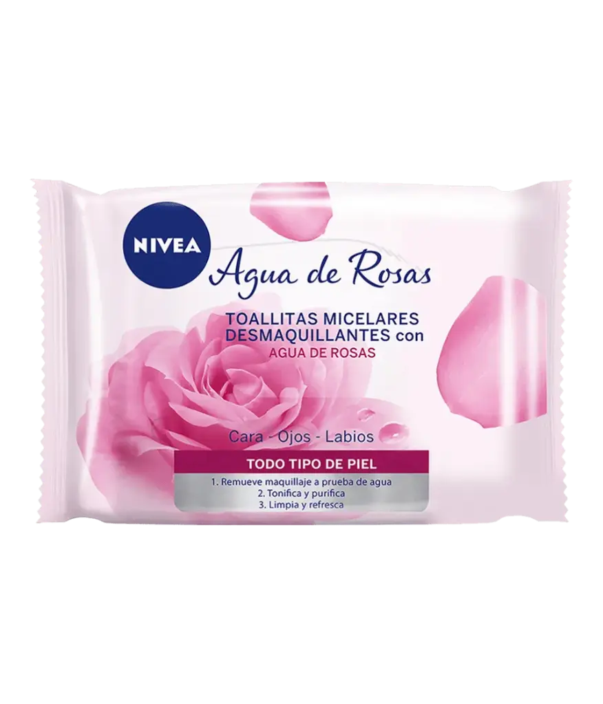 NIVEA MICELAR TOALLITAS DESMAQUILLANT ROSAS X 25