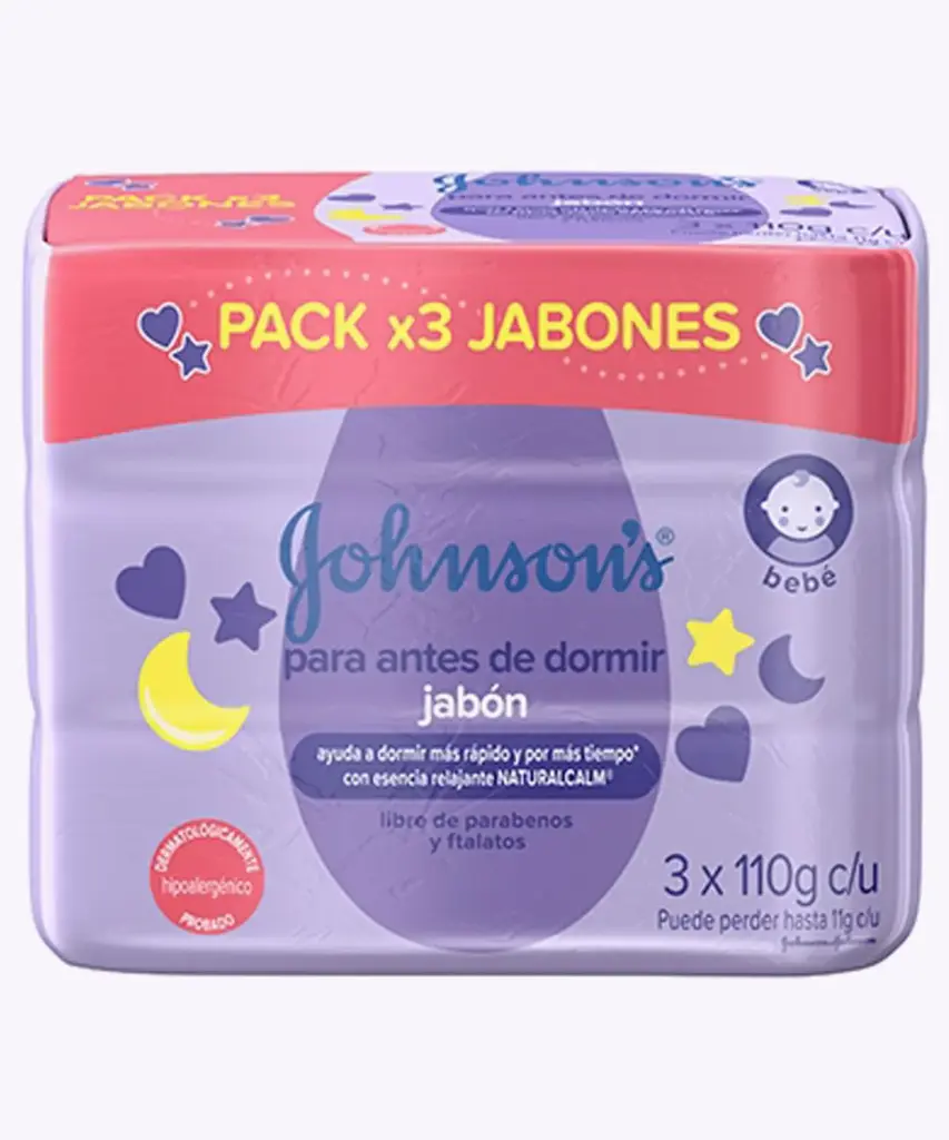 JOHNSONS JABON ANTES DE DORMIR X 3