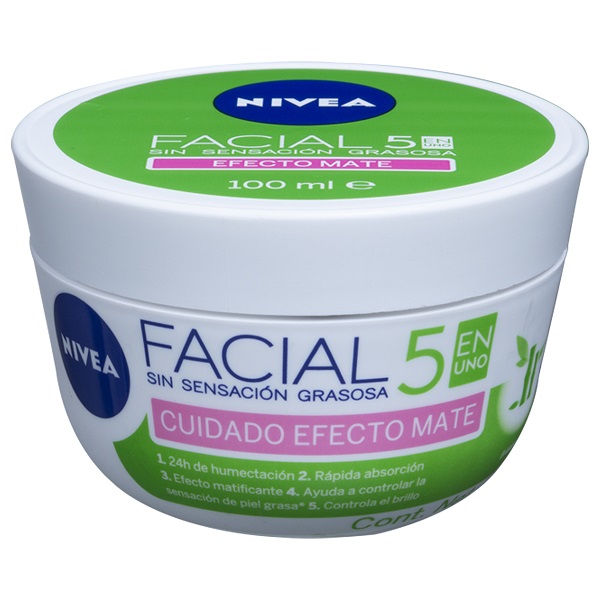 NIVEA FACIAL 5 EN 1 CUIDADO EFECTO MATE 100 ML