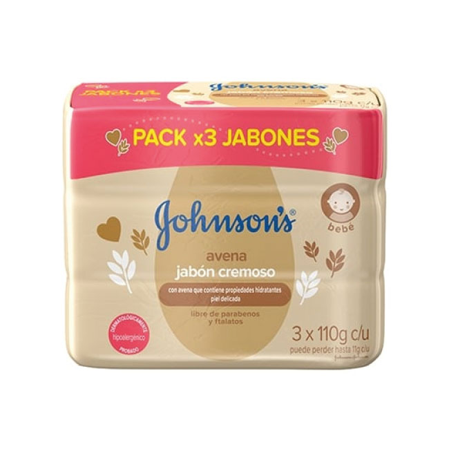 JOHNSONS JABON AVENA CREMOSO X 3