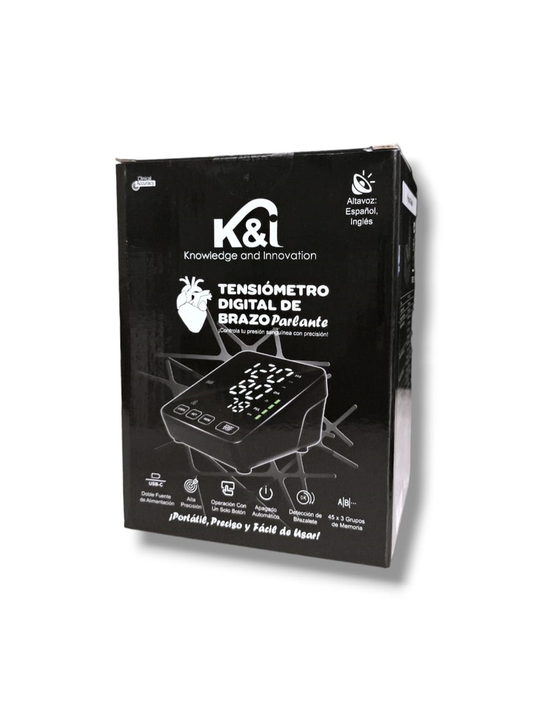 TENSIOMETRO DIGITAL DE BRAZO PARLANTE KI