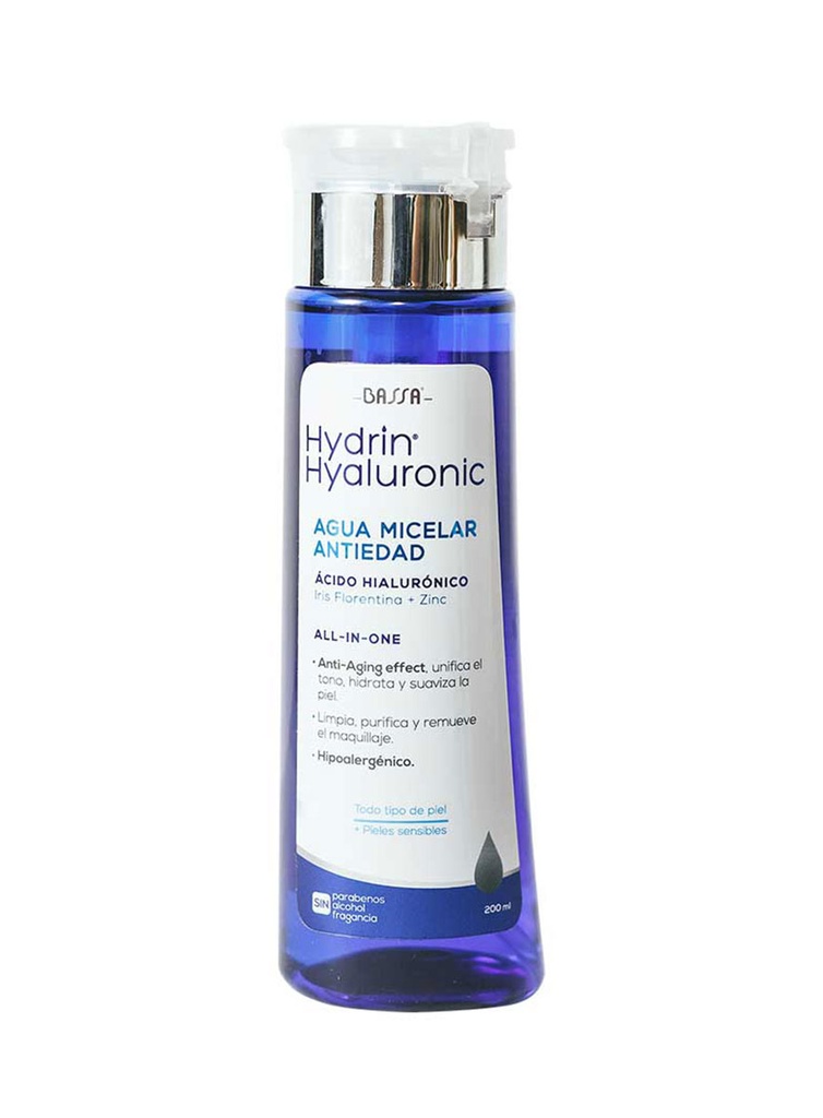 HYDRIN HYALURONIC AGUA MICELAR ANTIEDAD 200ML