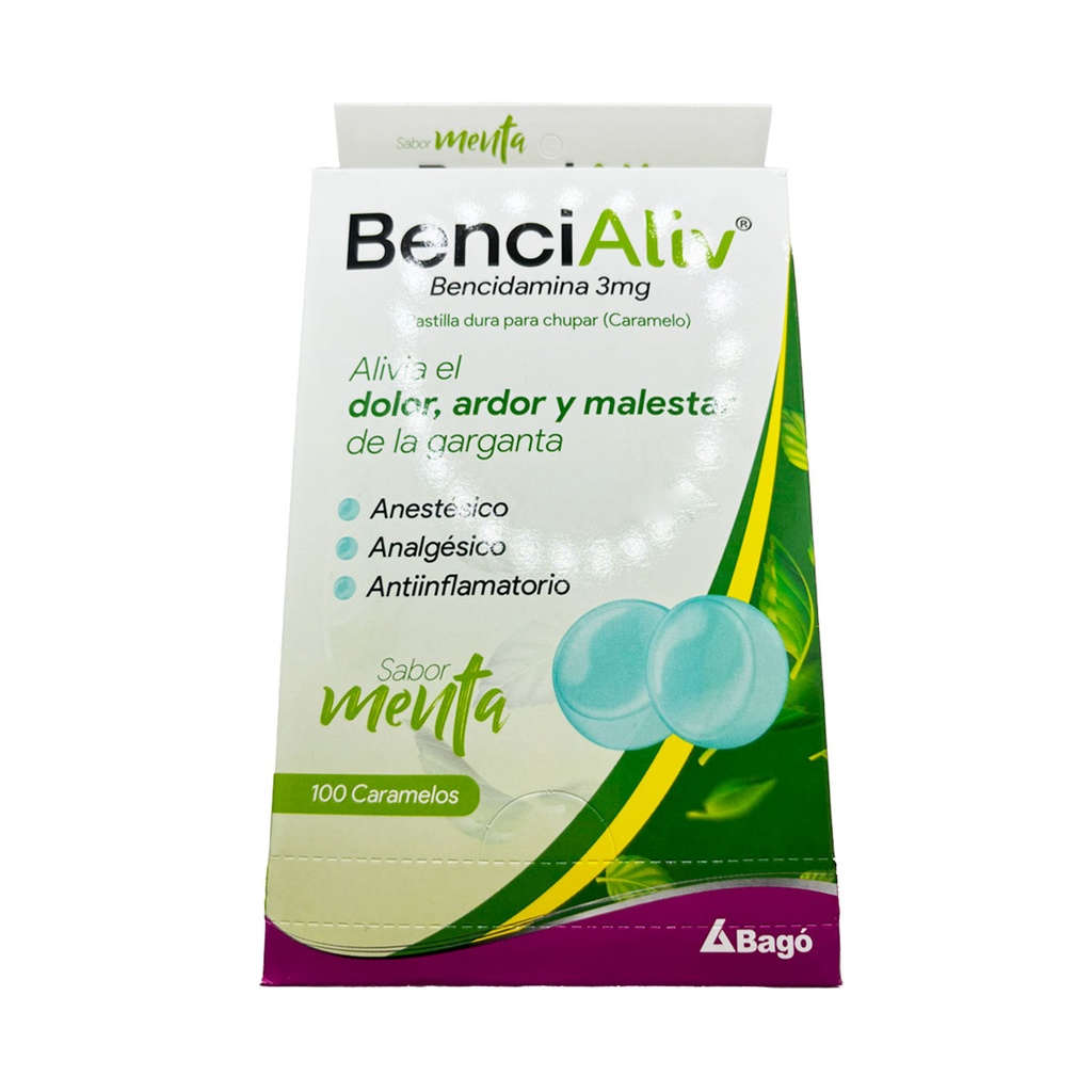 BENCIALIV CARAMELO MENTA SOBRES X 4