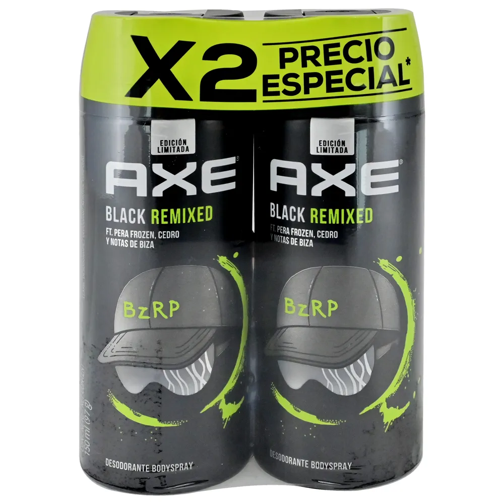 AXE SPRAY BLACK REMI X 2