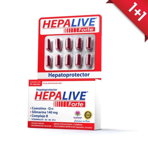 [7862105833135] HEPALIVE FORTE CAPSULAS CAJA X40 (MULTIVITAMINAS)