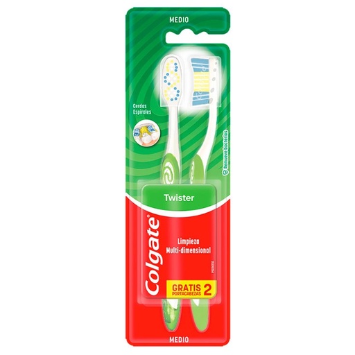 [7702010130632] COLGATE CEPILLO TWISTER MEDIO X 2