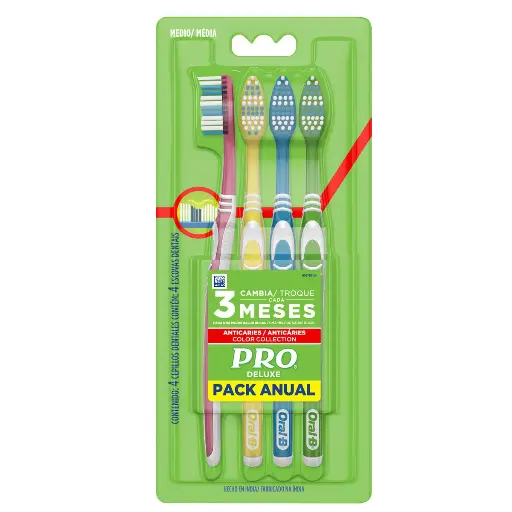 [7500435144490] PRO CEP DENT DELUX ANTICARIES MED X 4