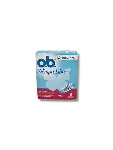 [7891010254766] TAMPONES OB-SIN APLICADOR MINI X 8
