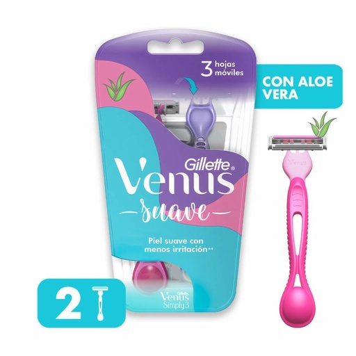 [7702018072392] GILLETTE AFEI VENUS SIMPLY DESECH TC X2