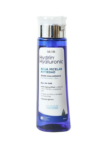 [7861011211471] HYDRIN HYALURONIC AGUA MICELAR ANTIEDAD 200ML