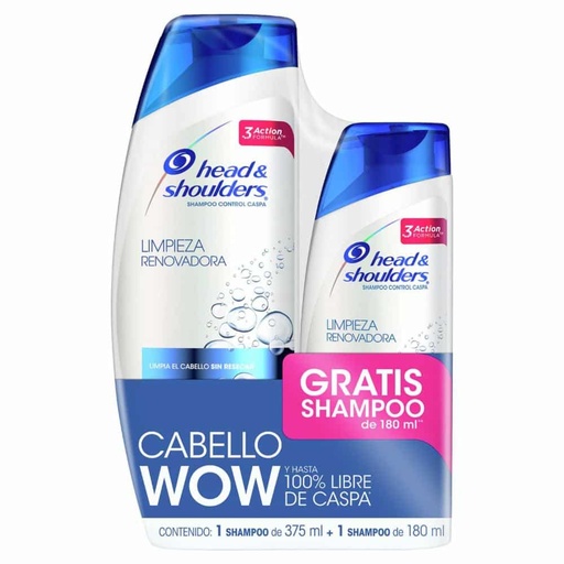 [7500435126809] H&S SH LIMPIEZA 375ML+180ML PACK